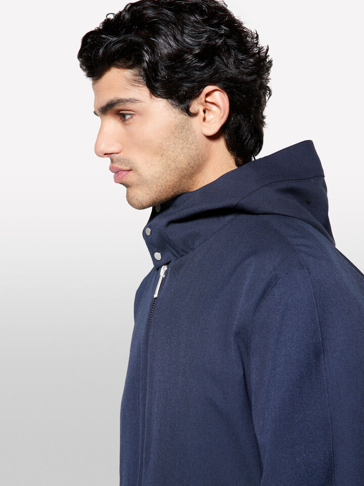 Veste coupe-vent à capuche - vestes et blousons pour homme - Bleu Foncé | Sisley image number 5